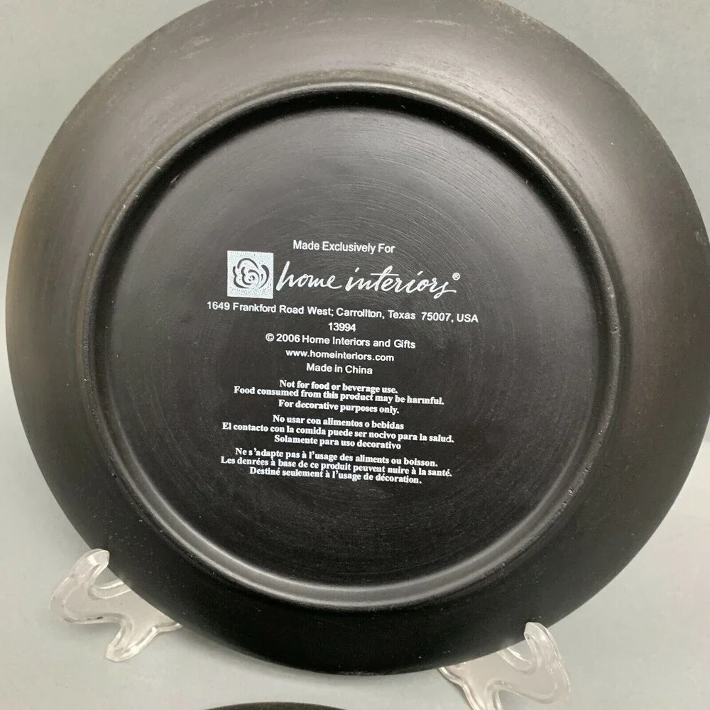 2006 Home Interiors and Gifts Decorative Salad Plates‎ Floral Lot of 2